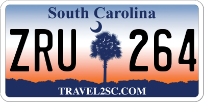 SC license plate ZRU264