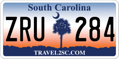 SC license plate ZRU284