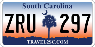 SC license plate ZRU297