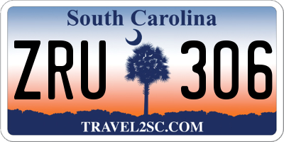 SC license plate ZRU306