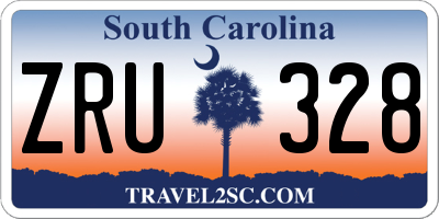 SC license plate ZRU328