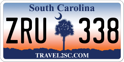 SC license plate ZRU338