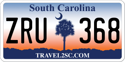 SC license plate ZRU368