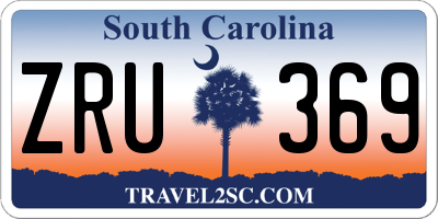SC license plate ZRU369