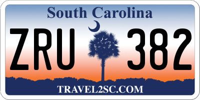 SC license plate ZRU382