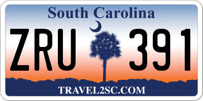 SC license plate ZRU391