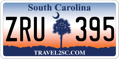 SC license plate ZRU395