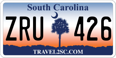 SC license plate ZRU426