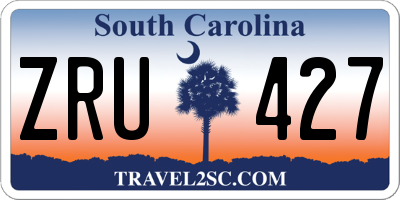 SC license plate ZRU427