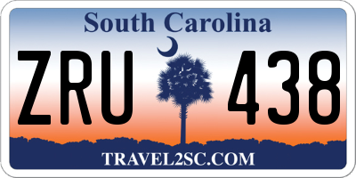 SC license plate ZRU438