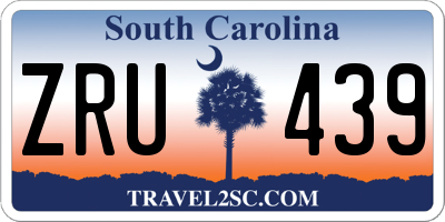 SC license plate ZRU439