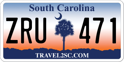 SC license plate ZRU471