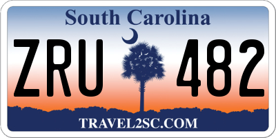 SC license plate ZRU482