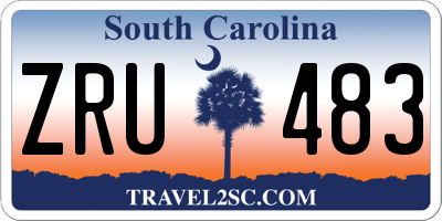 SC license plate ZRU483