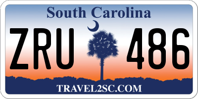 SC license plate ZRU486