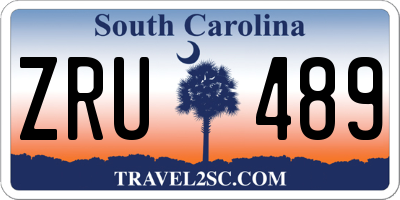 SC license plate ZRU489
