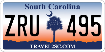 SC license plate ZRU495