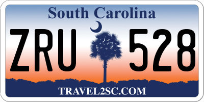 SC license plate ZRU528