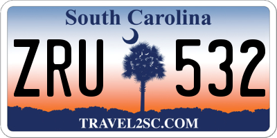 SC license plate ZRU532