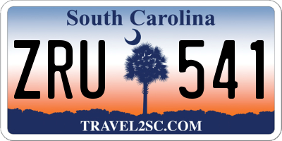 SC license plate ZRU541