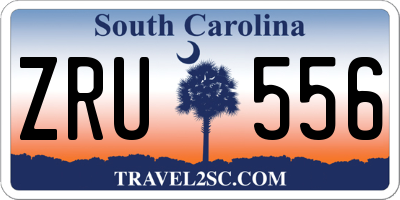 SC license plate ZRU556