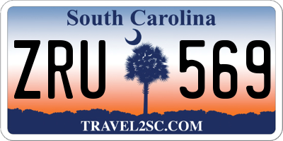 SC license plate ZRU569