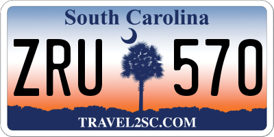 SC license plate ZRU570