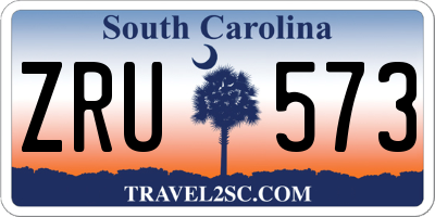 SC license plate ZRU573