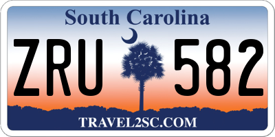 SC license plate ZRU582