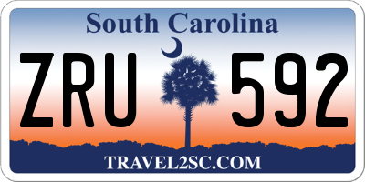 SC license plate ZRU592