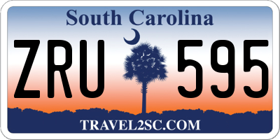 SC license plate ZRU595