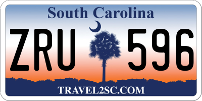 SC license plate ZRU596