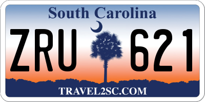 SC license plate ZRU621