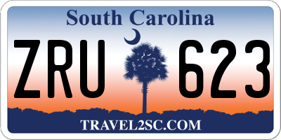 SC license plate ZRU623
