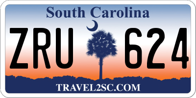 SC license plate ZRU624