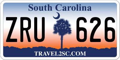SC license plate ZRU626