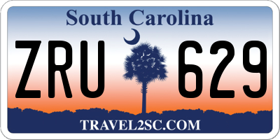 SC license plate ZRU629