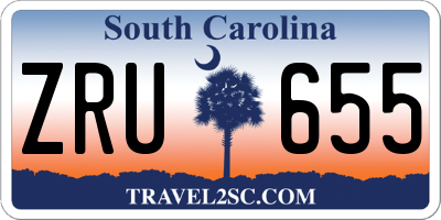 SC license plate ZRU655