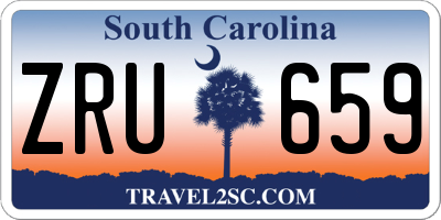 SC license plate ZRU659