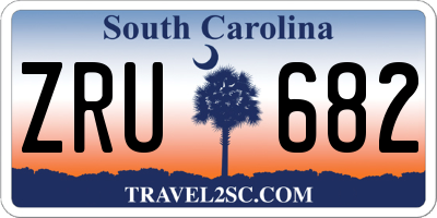 SC license plate ZRU682