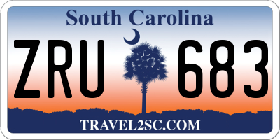 SC license plate ZRU683