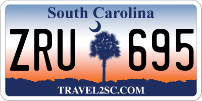 SC license plate ZRU695