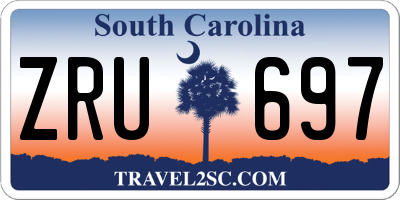SC license plate ZRU697