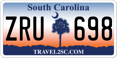 SC license plate ZRU698