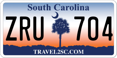 SC license plate ZRU704