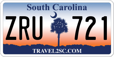 SC license plate ZRU721
