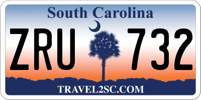 SC license plate ZRU732