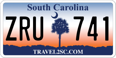 SC license plate ZRU741