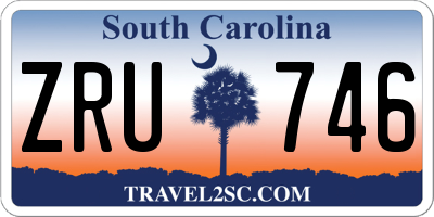 SC license plate ZRU746