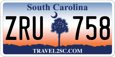 SC license plate ZRU758
